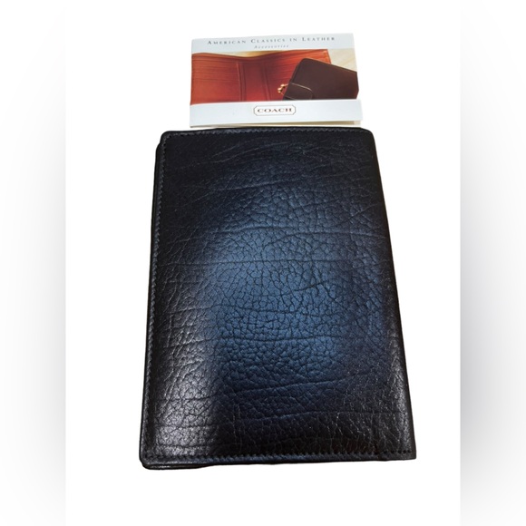 COACH Vintage Brown Leather Passport Wallet with Book - Picture 3 of 8